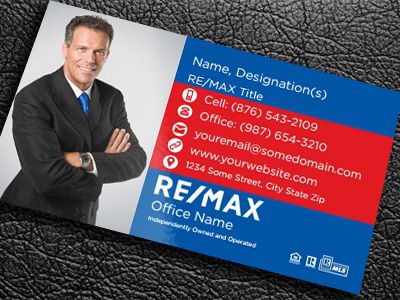Remax Gloss Laminated Business Cards REMAX-BCLAM-017