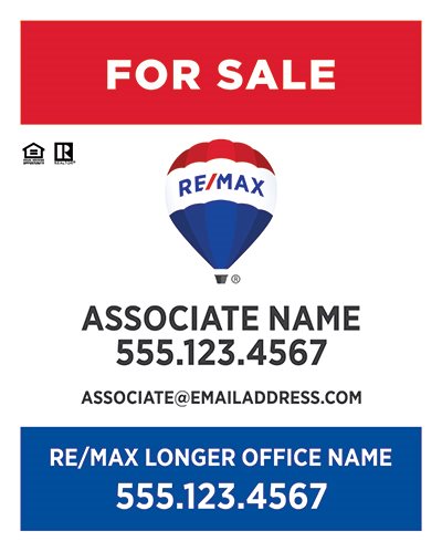 Remax Real Estate Yard Signs REMAX-PAN3024AL-003