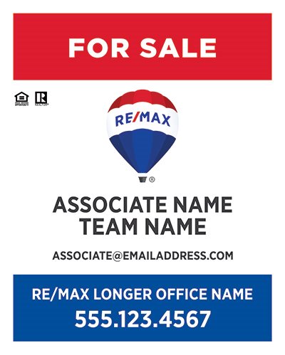 Remax Real Estate Yard Signs REMAX-PAN3024AL-007