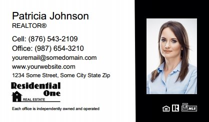 Residential-One-Canada-Business-Card-Compact-With-Medium-Photo-T1-TH07BW-P2-L1-D3-Black-White
