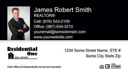 Residential-One-Canada-Business-Card-Compact-With-Small-Photo-T1-TH17BW-P1-L1-D1-Black-White-Others
