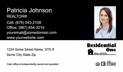 Residential-One-Canada-Business-Card-Compact-With-Small-Photo-T1-TH22BW-P2-L1-D1-Black-White