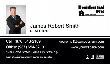 Residential-One-Canada-Business-Card-Compact-With-Small-Photo-T1-TH23BW-P1-L1-D3-Black-White