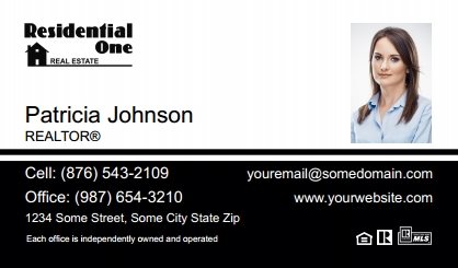Residential-One-Canada-Business-Card-Compact-With-Small-Photo-T1-TH24BW-P2-L1-D3-Black-White