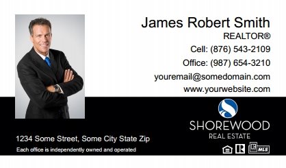 Shorewood-Realtors-Business-Card-Compact-With-Medium-Photo-T2-TH09BW-P1-L3-D3-Black-White