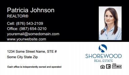 Shorewood-Realtors-Business-Card-Compact-With-Small-Photo-T2-TH22BW-P2-L1-D1-Black-White