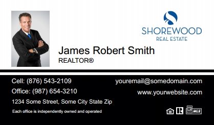 Shorewood-Realtors-Business-Card-Compact-With-Small-Photo-T2-TH23BW-P1-L1-D3-Black-White