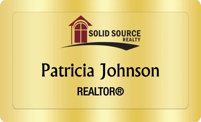 Solid Source Realty Inc Name Badges Golden (W:2