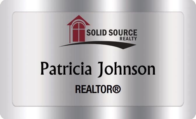 Solid Source Realty Inc Name Badges Silver (W:2
