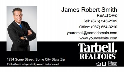 Tarbell-Realtors-Business-Card-Compact-With-Medium-Photo-T2-TH09BW-P1-L3-D3-Black-White