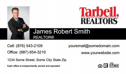 Tarbell-Realtors-Business-Card-Compact-With-Small-Photo-T2-TH16BW-P1-L1-D1-Black-White