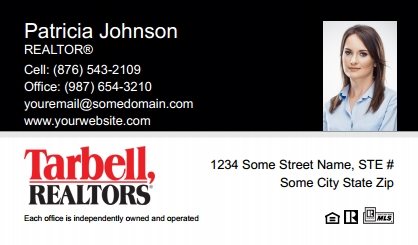 Tarbell-Realtors-Business-Card-Compact-With-Small-Photo-T2-TH18BW-P2-L1-D1-Black-White-Others