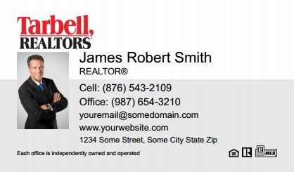 Tarbell-Realtors-Business-Card-Compact-With-Small-Photo-T2-TH19BW-P1-L1-D1-White-Others