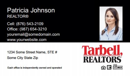 Tarbell-Realtors-Business-Card-Compact-With-Small-Photo-T2-TH22BW-P2-L1-D1-Black-White