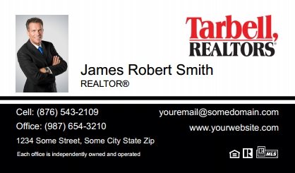 Tarbell-Realtors-Business-Card-Compact-With-Small-Photo-T2-TH23BW-P1-L1-D3-Black-White