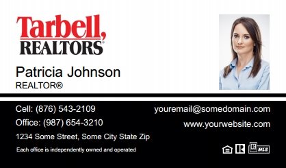 Tarbell-Realtors-Business-Card-Compact-With-Small-Photo-T2-TH24BW-P2-L1-D3-Black-White