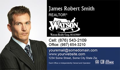 Watson-Realty-Business-Card-Compact-With-Full-Photo-TH19-P1-L3-D3-Black-White-Blue