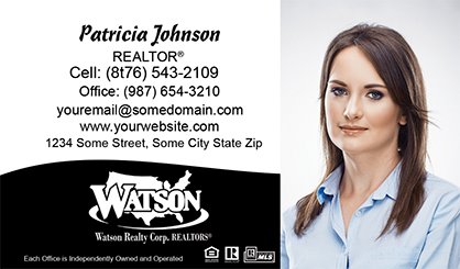 Watson-Realty-Business-Card-Compact-With-Full-Photo-TH21-P2-L3-D3-Black-White