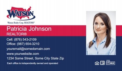 Watson-Realty-Business-Card-Compact-With-Medium-Photo-TH14C-P2-L1-D3-Blue-White-Red