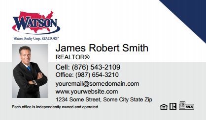 Watson-Realty-Business-Card-Compact-With-Small-Photo-TH28C-P1-L1-D1-Blue-White-Others