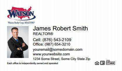 Watson-Realty-Business-Card-Compact-With-Small-Photo-TH28W-P1-L1-D1-White