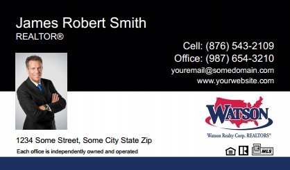 Watson-Realty-Business-Card-Compact-With-Small-Photo-TH29C-P1-L1-D1-Blue-Black-White