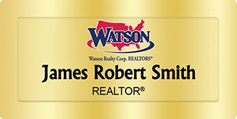 Watson Realty Name Badges Golden (W:3