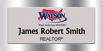 Watson Realty Name Badges Silver (W:3