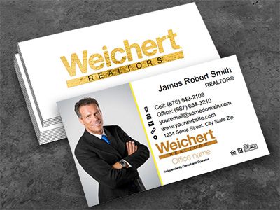 Weichert Raised Gold Foil Business Cards WEICHERT-BCFOIL-001