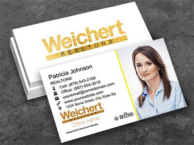 Weichert Raised Gold Foil Business Cards WEICHERT-BCFOIL-003