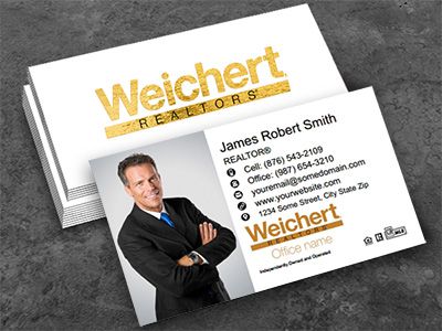 Weichert Raised Gold Foil Business Cards WEICHERT-BCFOIL-005