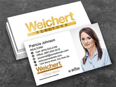 Weichert Raised Gold Foil Business Cards WEICHERT-BCFOIL-007