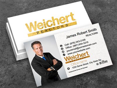 Weichert Raised Gold Foil Business Cards WEICHERT-BCFOIL-009