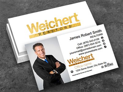 Weichert Raised Gold Foil Business Cards WEICHERT-BCFOIL-013