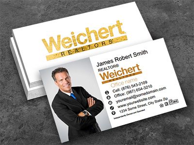 Weichert Raised Gold Foil Business Cards WEICHERT-BCFOIL-017
