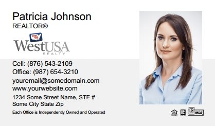 West Usa Business Card Labels WUR-BCL-002