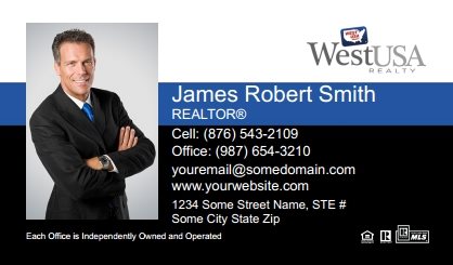 West Usa Business Card Magnets WUR-BCM-003