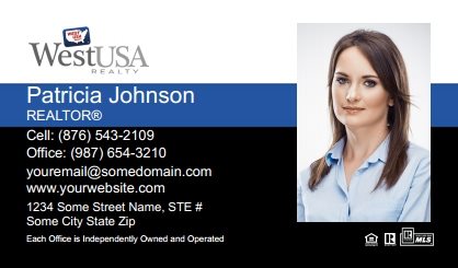 West Usa Business Card Labels WUR-BCL-004