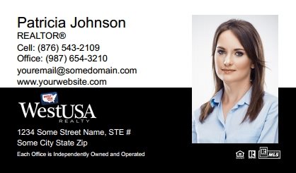 West Usa Business Card Labels WUR-BCL-006