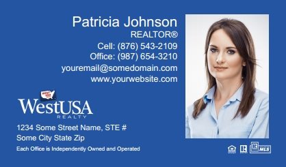 West Usa Business Card Magnets WUR-BCM-008