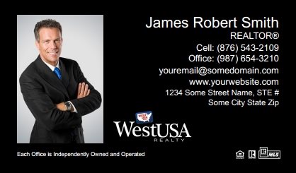 West Usa Business Card Magnets WUR-BCM-009