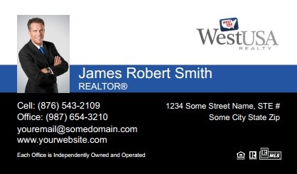 West-Usa-Business-Card-With-Small-Photo-TH52-P1-L1-D3-Blue-Black-White
