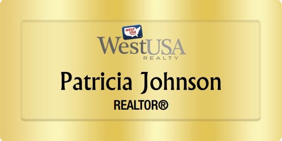 West Usa Realty Name Badges Gold (W:3