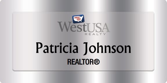 West Usa Realty Name Badges Silver (W:3
