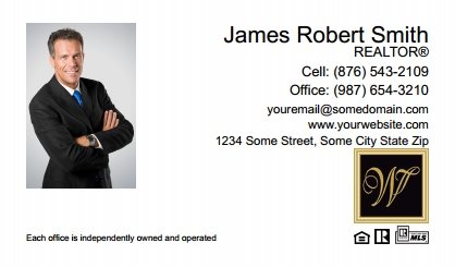 William-Davis-Realty-Business-Card-Compact-With-Medium-Photo-T4-TH06W-P1-L1-D1-White