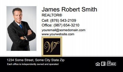 William-Davis-Realty-Business-Card-Compact-With-Medium-Photo-T4-TH08BW-P1-L1-D3-Black-White-Others