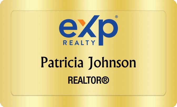 eXp Realty Name Badges Golden (W:2