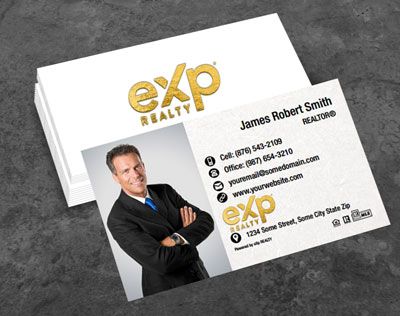 eXp Realty Raised Gold Foil Business Cards EXPR-BCFOIL-009