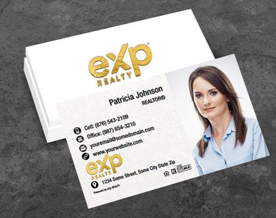 eXp Realty Raised Gold Foil Business Cards EXPR-BCFOIL-011