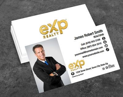 eXp Realty Raised Gold Foil Business Cards EXPR-BCFOIL-013